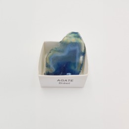 tranche agate bleu (agate coloré)