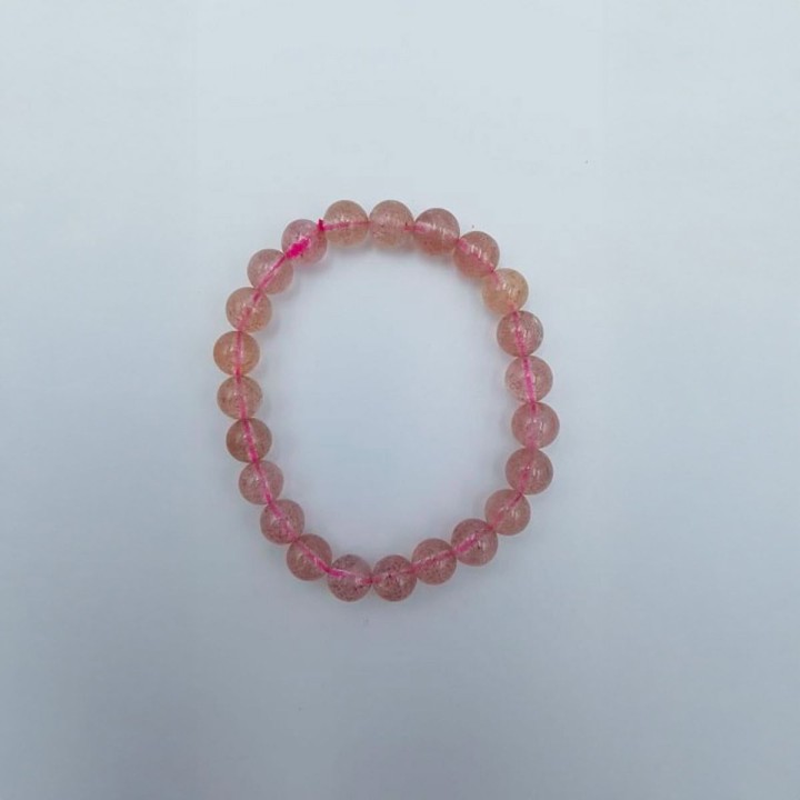 Bracelet en quartz cerise