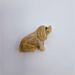 Chien en pierre, sculpture animale